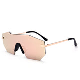 New Brand Designer Unique Rimless Mirrored Sunglasses