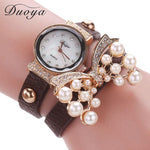 Duoya selling luxury fashion heart pendant women watches