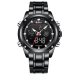 Top Luxury Brand Men Watches Men's Military Sports Quartz Watch Led Full steel Clock Digital LED Watch Army Wrist watch Relogio