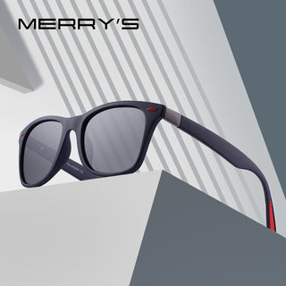 MERRY'S DESIGN Men Women Classic Retro Rivet Polarized Sunglasses Lighter Design Square Frame 100% UV Protection S'8508